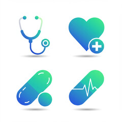 medical icons set
