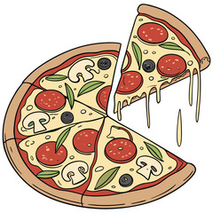 pizza vector