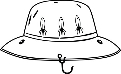 vector illustration of a black hat