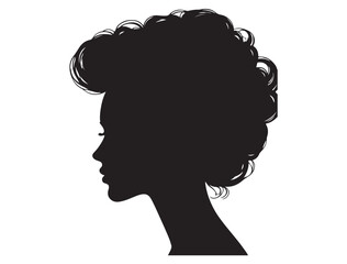 WOMAN HEAD PROFILE SILHOUETTE