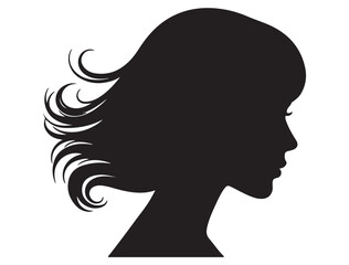 WOMAN HEAD PROFILE SILHOUETTE