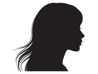 WOMAN HEAD PROFILE SILHOUETTE