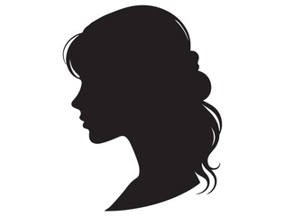 WOMAN HEAD PROFILE SILHOUETTE