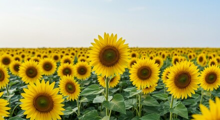 Fototapeta premium sunflower field in the summer