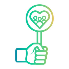 right to life Line Gradient Icon