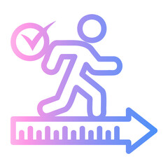 serious Line Gradient Icon