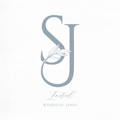 SJ Initial Wedding Logo Monogram
