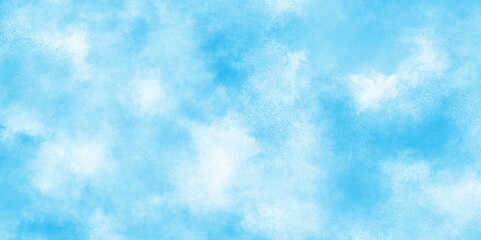 blue sky and clouds. blue watercolor sky with clouds. brush strokes on white paper background. watercolor splash template. sky nature landscape background. blue watercolor splash stroke of cloudy sky.