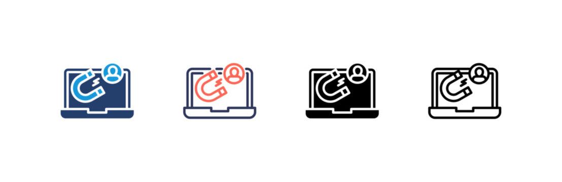 User Engagement icon set multiple style collection