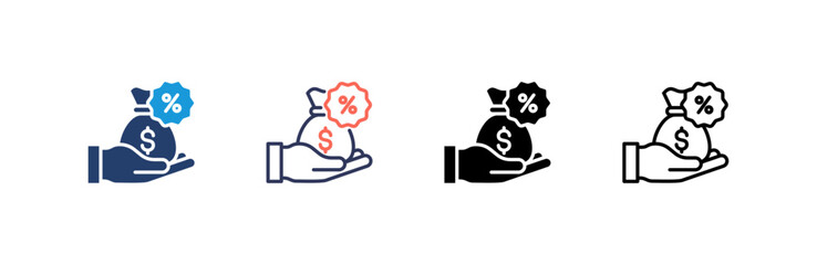 Commission icon set multiple style collection