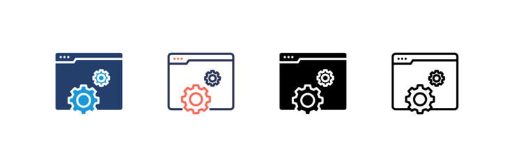 Web Optimization icon set multiple style collection