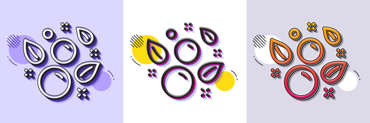 Clean bubbles line icon. Halftone dotted pattern. Gradient icon with grain shadow. Laundry shampoo sign. Clothing cleaner symbol. Line clean bubbles icon. Various designs. Vector