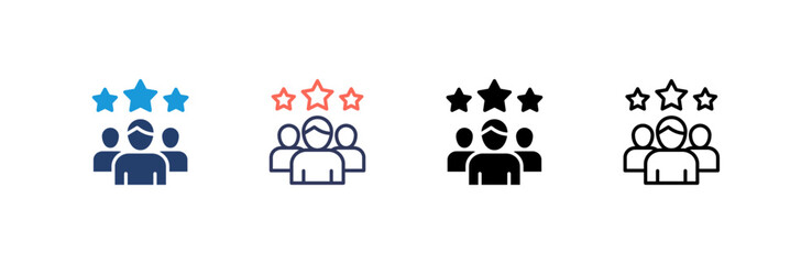 Customer Review icon set multiple style collection
