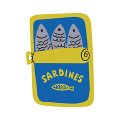 Portugal sardine and tile ornament seamless pattern. Vector cute traditional Portuguese geometric print. Hand drawn fish and summer Mediterranean food wallpaper, textile design, repeat background.