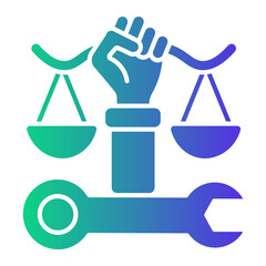 labor rights Gradient icon