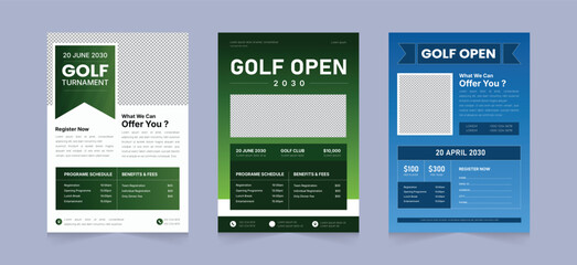 Golf tournament flyer template