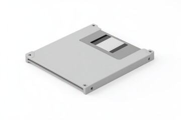 floppy disk isolated on white background minimalistic design with ample copy space surrounding object