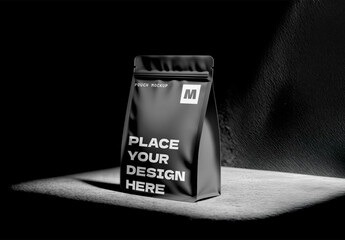 Pouch Mockup on a Dark Background