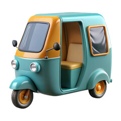 3d render of retro styled auto rickshaw tuk tuk