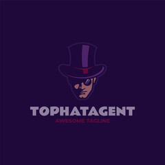 Gentleman Head Mascot Logo Design