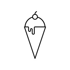 Ice Cream Cone Dessert Line Icon