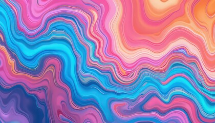 Obraz premium Abstract swirl background with vibrant colors of pink blue orange and purple creating a fluid design