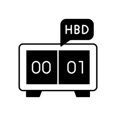 Alarm Clock Morning Birthday Fill Icon