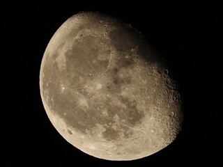 Close-Up of the Moon Against a Black Sky 2