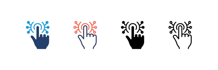 Interactive icon set multiple style collection