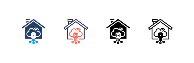 Smarthome icon set multiple style collection