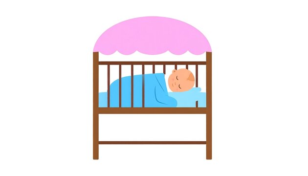 Sleeping Baby in Crib.