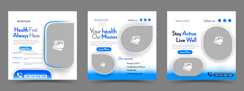Modern Healthcare Banner Templates for Medical Services