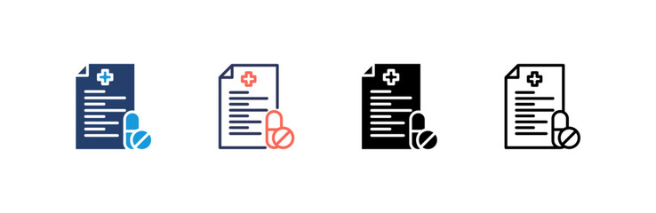 Recipe icon set multiple style collection