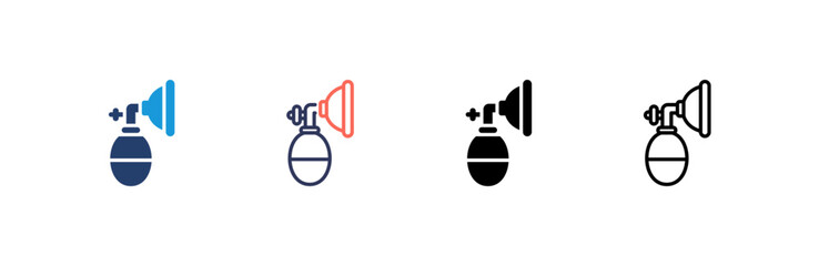 Respirator icon set multiple style collection