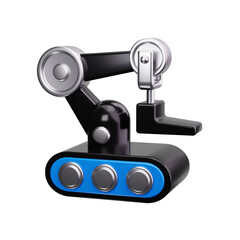 robotic 3d render icons