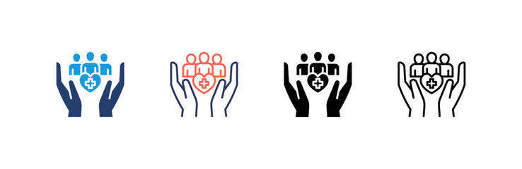 Public Health icon set multiple style collection