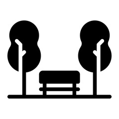 public park glyph icon