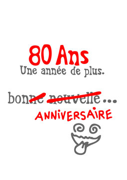 80 ans annes plus bonne anniversaire nouvelle