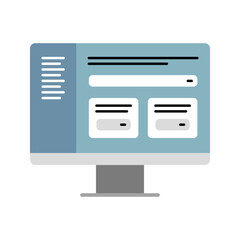 CMS icon. Flat color style.