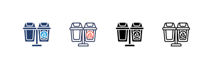 Recycle Bin icon set multiple style collection