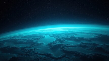 Fototapeta premium far galaxy planet landscape 