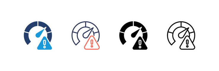 Risk icon set multiple style collection