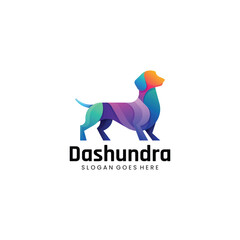 Modern Gradient Dog Logo Design