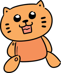 Illustration of stuffed cat
