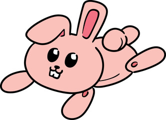 Illustration of stuffed rabbit
