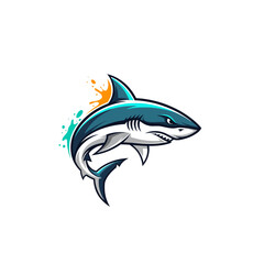 Fototapeta premium Icon or logo Shark very cool design