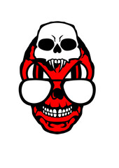 tete de mort lunette oeil mechant crane