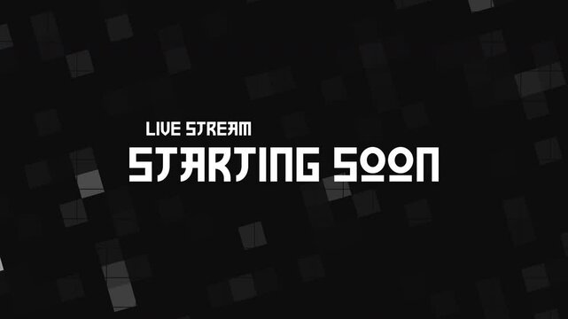 Streaming starting soon in Blink Square Background. Suitable for streaming services or podcasts
