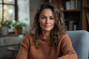 Female Counselor Attentively Listening to Client in Therapy Session