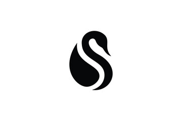 Fototapeta premium swan logo design. logo icon vector illustration